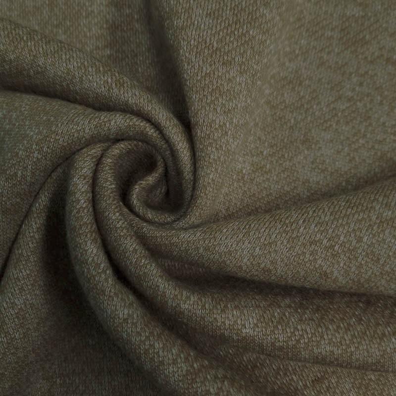 Black Solid French Terry Brushed Fleece Fabric by the Yard